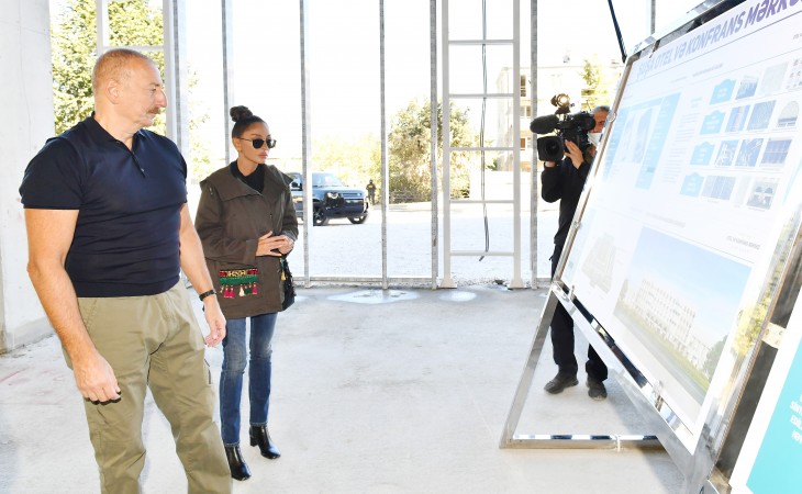President Ilham Aliyev viewed progress of construction works at Shusha hotel and conference center