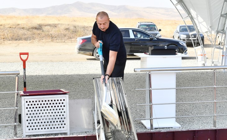 President Ilham Aliyev and First Lady Mehriban Aliyeva attended groundbreaking ceremony for Khidirlli village, Aghdam
