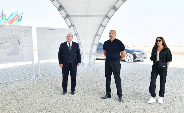 Groundbreaking ceremony for internal road and communication network of Aghdam city was held