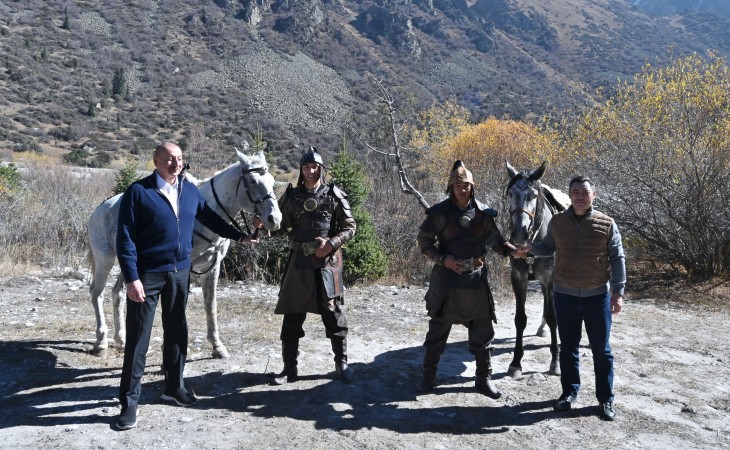 Cultural program was held in Ala-Archa National Park in Bishkek Azerbaijani, Kyrgyz presidents attended the event