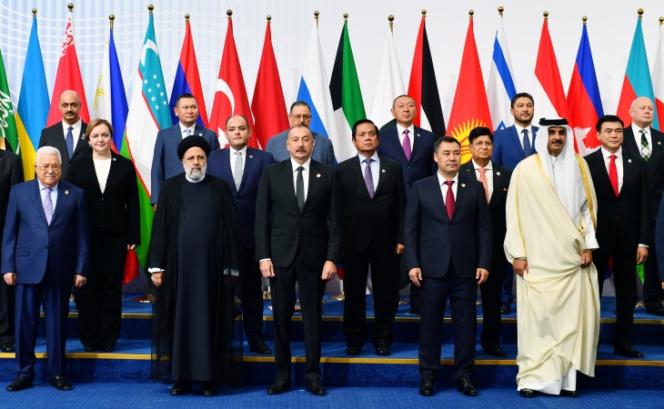 Plenary session of 6th Summit of Conference on Interaction and Confidence Building Measures in Asia gets underway in Astana President Ilham Aliyev attends the plenary session