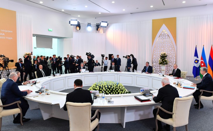 Meeting of CIS Heads of State Council kicks off in Astana President of Azerbaijan Ilham Aliyev attends the meeting