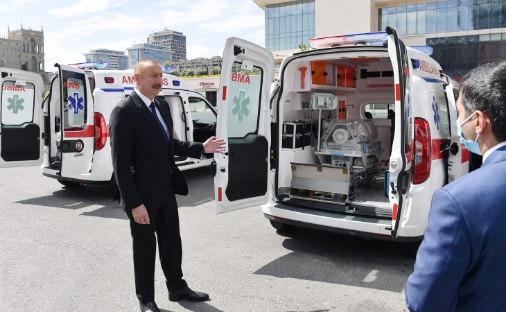 Prezident İlham Əliyevin tapşırığı ilə ölkəmizə yeni təcili tibbi yardım avtomobilləri gətirilib