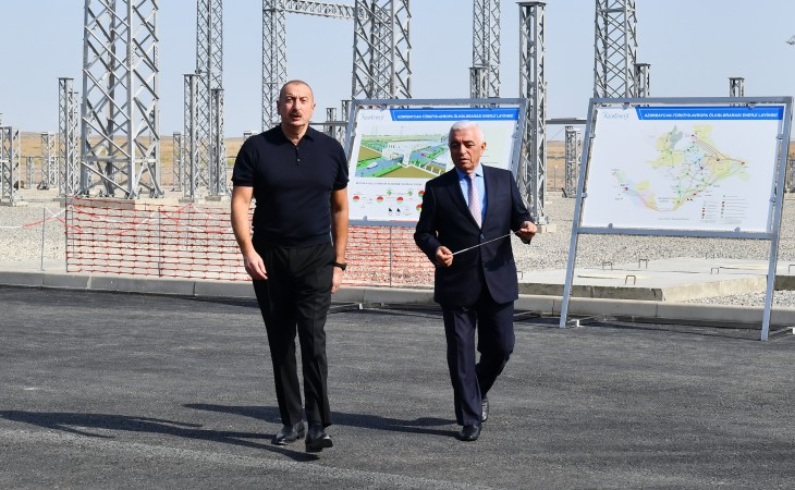 President Ilham Aliyev viewed construction progress at “Jabrayil” Junction Substation
