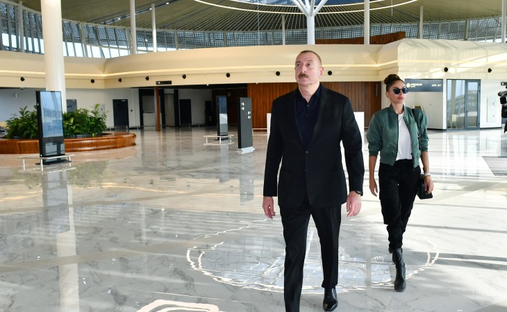 President Ilham Aliyev and First Lady Mehriban Aliyeva viewed conditions created at Zangilan International Airport