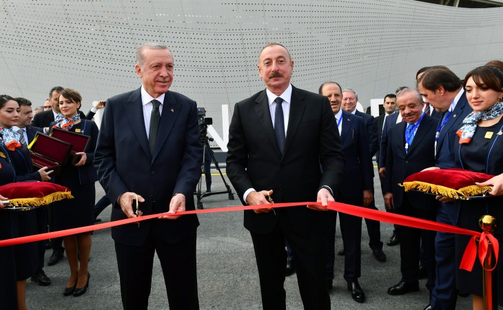 Inauguration ceremony of Zangilan International Airport was held President Ilham Aliyev and President Recep Tayyip Erdogan attended the opening ceremony
