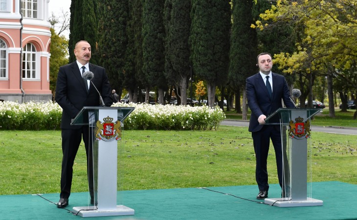 President of Azerbaijan, Prime Minister of Georgia made press statements