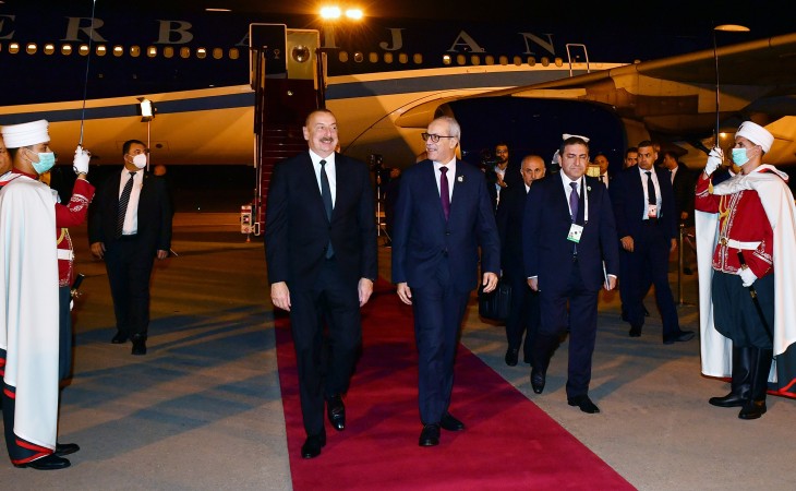 President Ilham Aliyev arrived in Algeria for visit