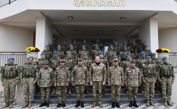 President Ilham Aliyev viewed conditions created at newly commissioned military unit of Defense Ministry in Fuzuli district