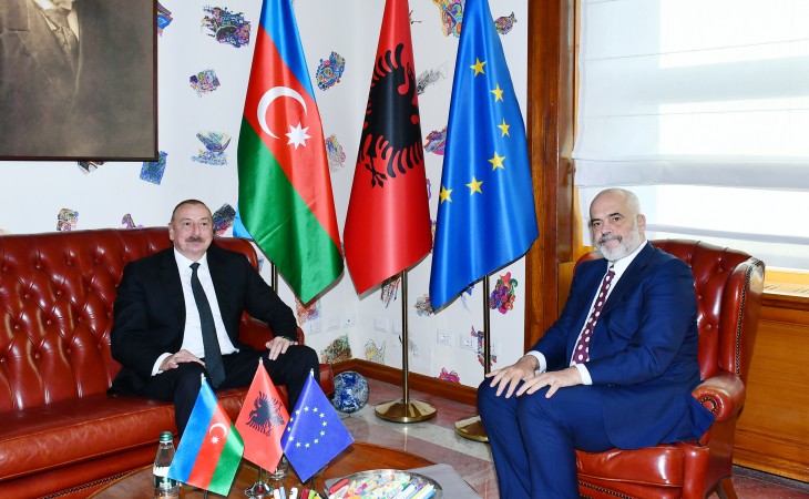 President Ilham Aliyev held one-on-one meeting with Prime Minister of Albania Edi Rama