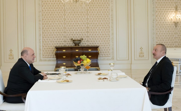 President Ilham Aliyev held one-on-one meeting with Prime Minister of Russia Mikhail Mishustin
