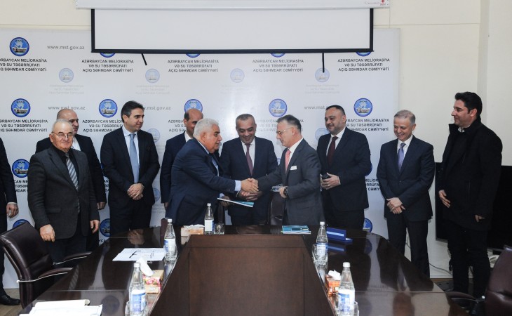 Yengicə su anbarının tikintisi ilə bağlı müqavilə imzalanıb