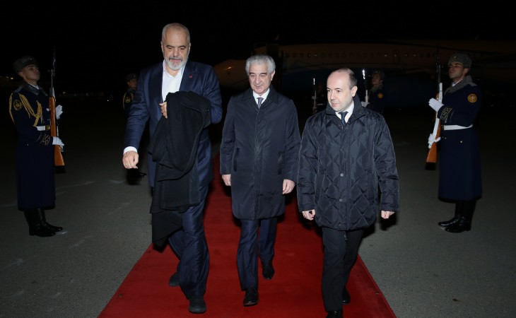 Albanian PM Edi Rama arrives in Azerbaijan for working visit
