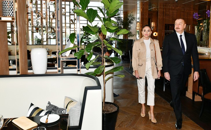 President Ilham Aliyev and First Lady Mehriban Aliyeva attended opening of the Ritz-Carlton Baku hotel