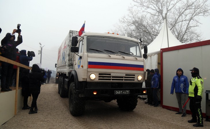 Еще пять автомобилей, принадлежащих миротворцам, без препятствий проехали по дороге Лачин-Ханкенди