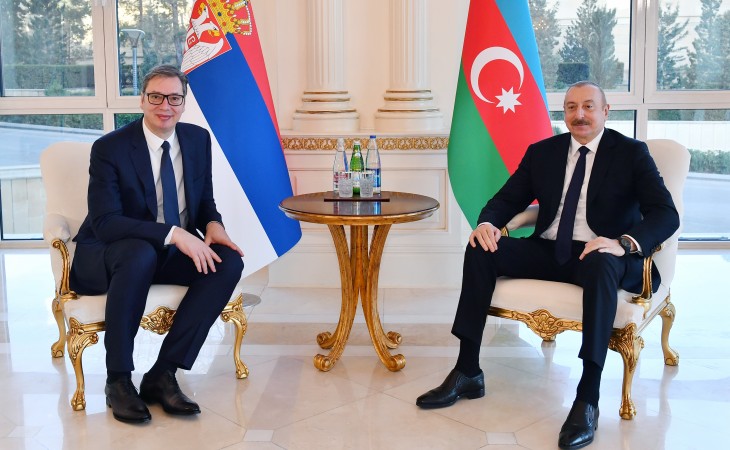 President Ilham Aliyev held one-on-one meeting with President of Serbia Aleksandar Vucic