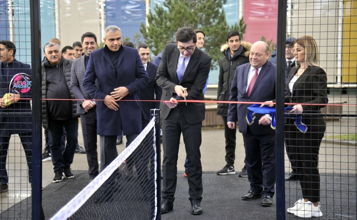 Su İdman Sarayında padel tennis kortunun açılışı olub