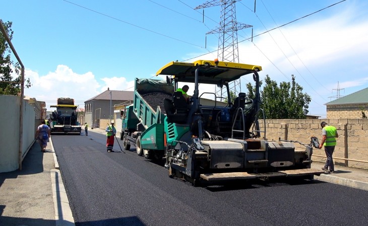 Abşeron rayonunda 23 küçə və yolun təmiri davam etdirilir