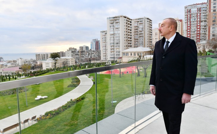 President Ilham Aliyev attended opening of second part of Central Park in Baku