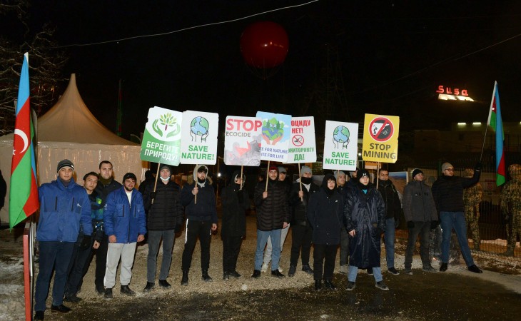 Şaxtalı gecə aksiya iştirakçılarının fəaliyyətinə əngəl yaratmır