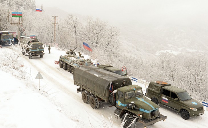 Conditions created for unhindered passage of 14 vehicles belonging to Russian peacekeepers along Lachin-Khankandi road