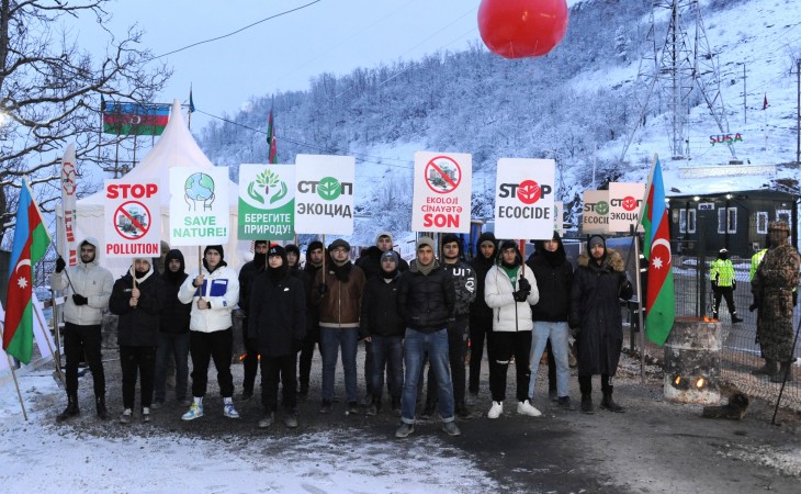 Дорога Лачин-Ханкенди: Акция продолжается 33-й день с большой решимостью