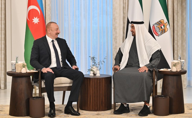 President Ilham Aliyev met with President of United Arab Emirates Sheikh Mohamed bin Zayed Al Nahyan