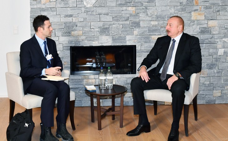 President Ilham Aliyev met with President of Global Affairs at “The Goldman Sachs Group, Inc.” in Davos