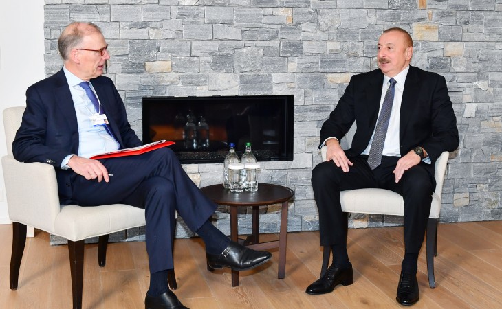 President Ilham Aliyev met with President and Chief Executive Officer of Carlsberg Group in Davos