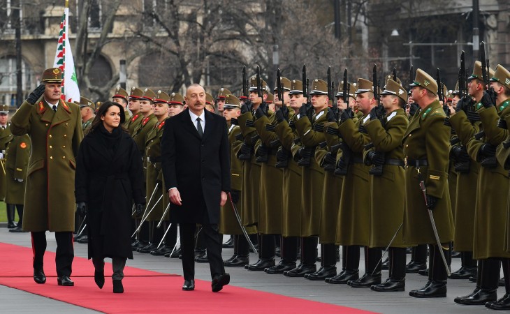 Official welcome ceremony was held for President Ilham Aliyev in Budapest