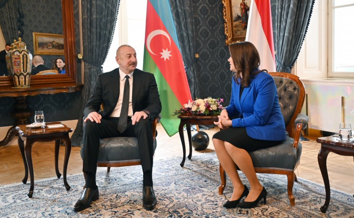 President Ilham Aliyev held one-on-one meeting with President of Hungary Katalin Novák