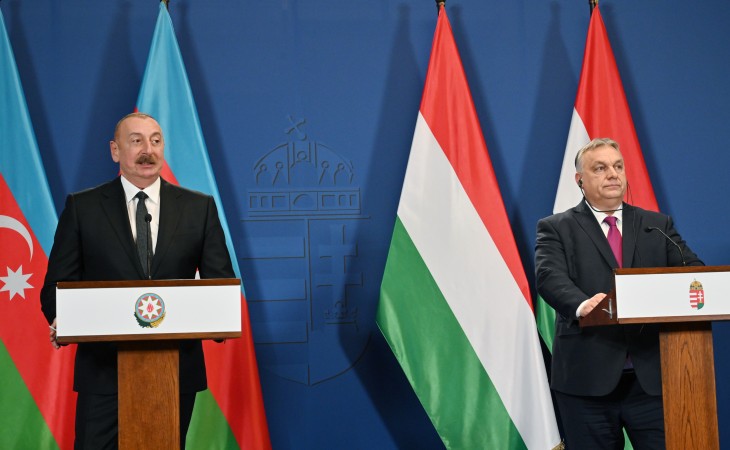 President Ilham Aliyev, Prime Minister of Hungary Viktor Orban made press statements