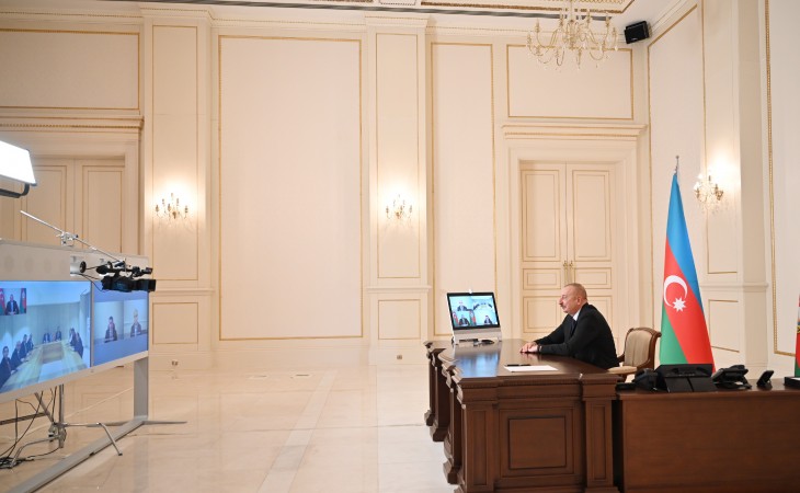 President Ilham Aliyev received Minister of National Education of Turkiye and a group of members of GNAT in format of video conference