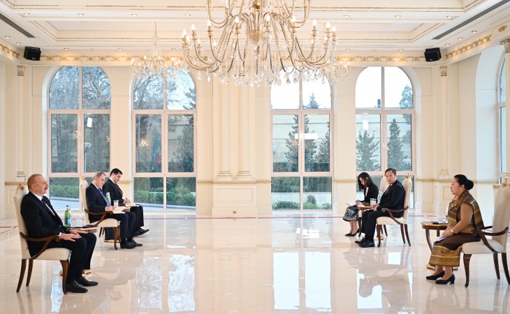 President Ilham Aliyev received credentials of incoming ambassador of Laos