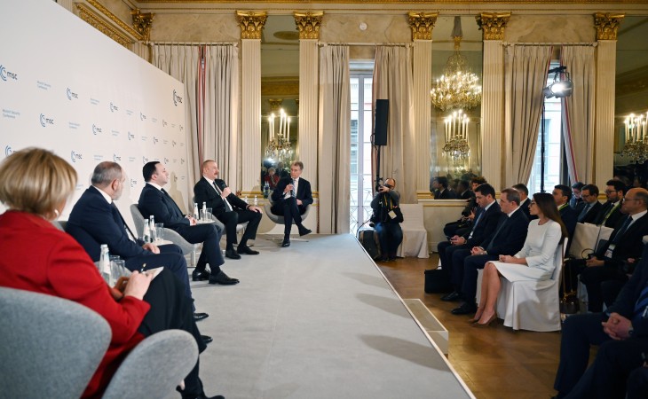 Plenary session on security issues in South Caucasus was held as part of Munich Security Conference President Ilham Aliyev attended the session