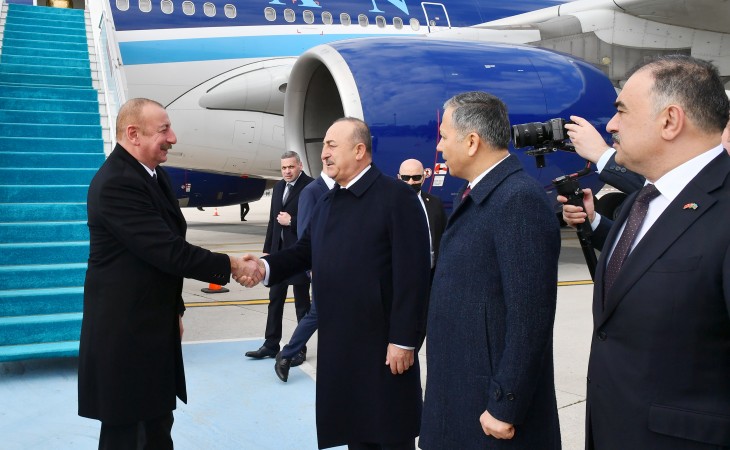 President Ilham Aliyev arrived in Türkiye for working visit