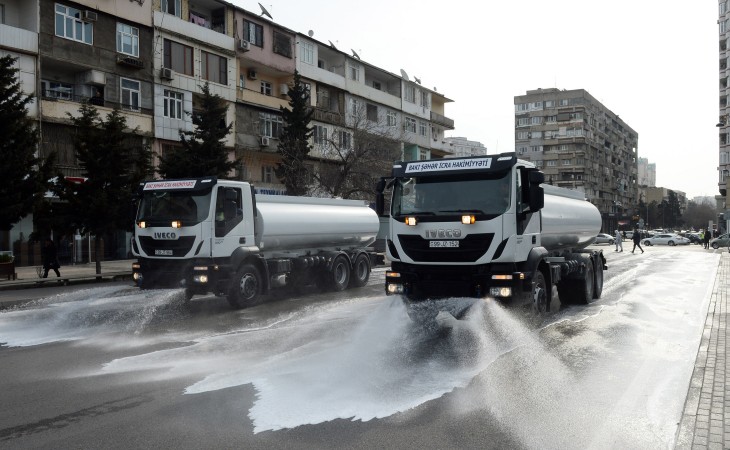 Bu gün Bakının 370 küçəsi yuyulub