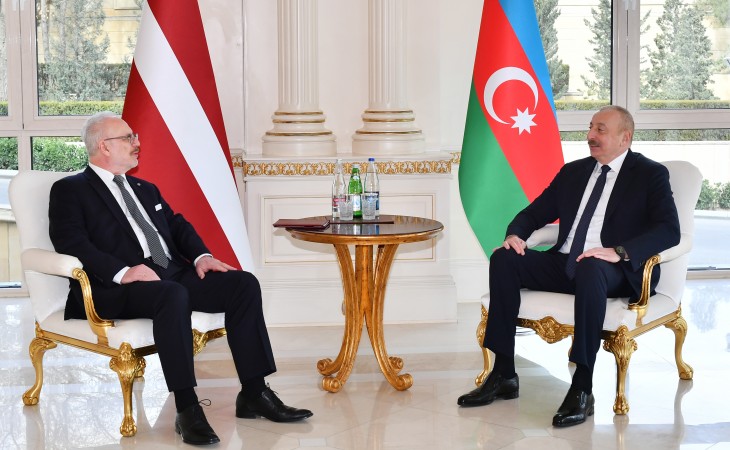 Presidents of Azerbaijan and Latvia held meeting in limited format