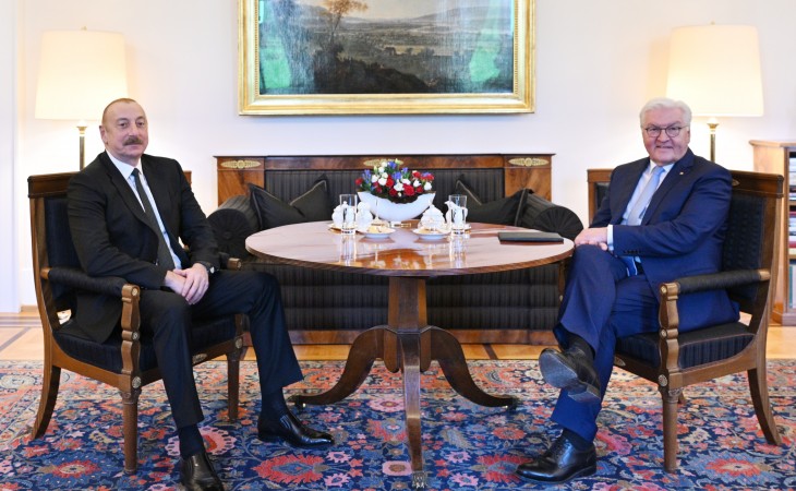 President Ilham Aliyev held one-on-one meeting with President of Germany Frank-Walter Steinmeier in Berlin