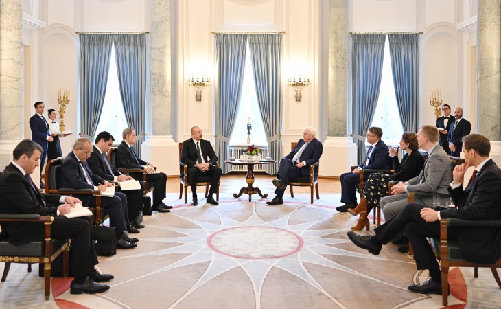 President Ilham Aliyev held expanded meeting with President of Germany Frank-Walter Steinmeier in Berlin